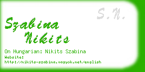 szabina nikits business card